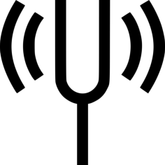 Music Tuning Fork Editable Svg Line Art, Free Vectors File